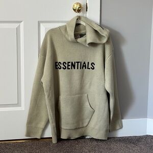 BRAND NEW- ESSENTIALS Fear of God knit hoodie SIZE XL